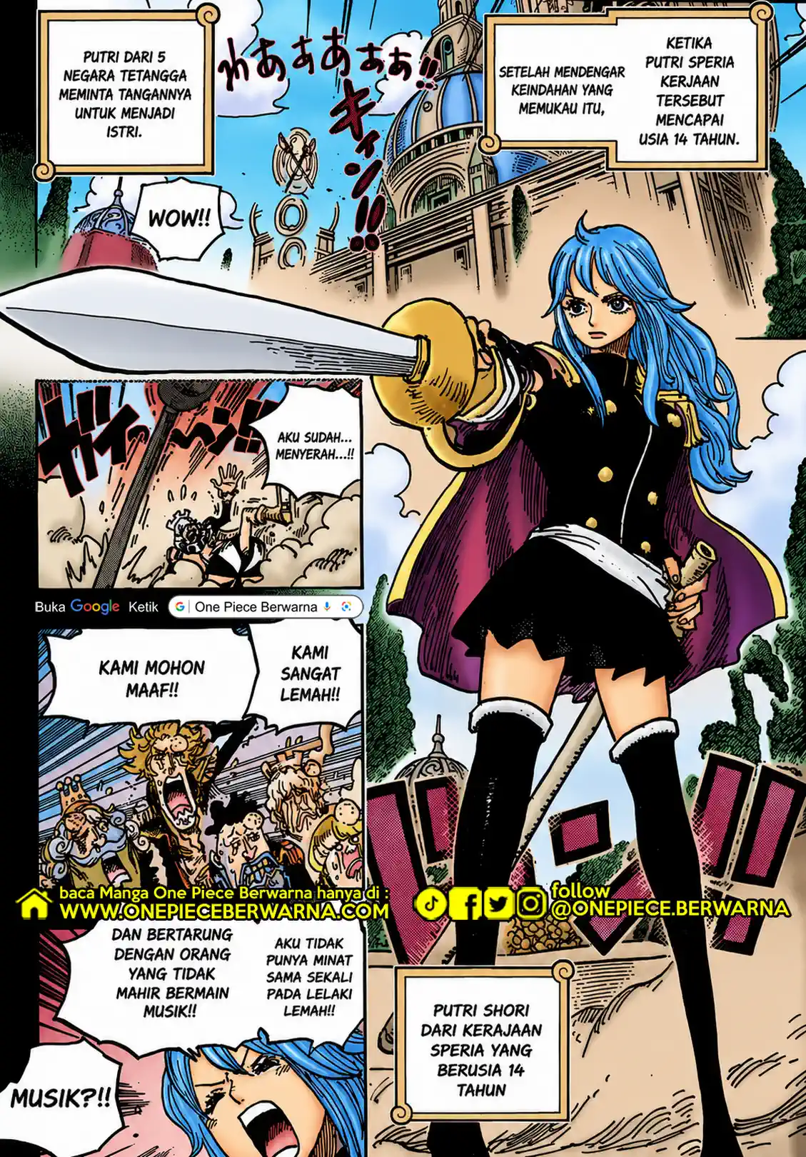 One Piece berwarna 1184 1185 1186 bahasa indonesia